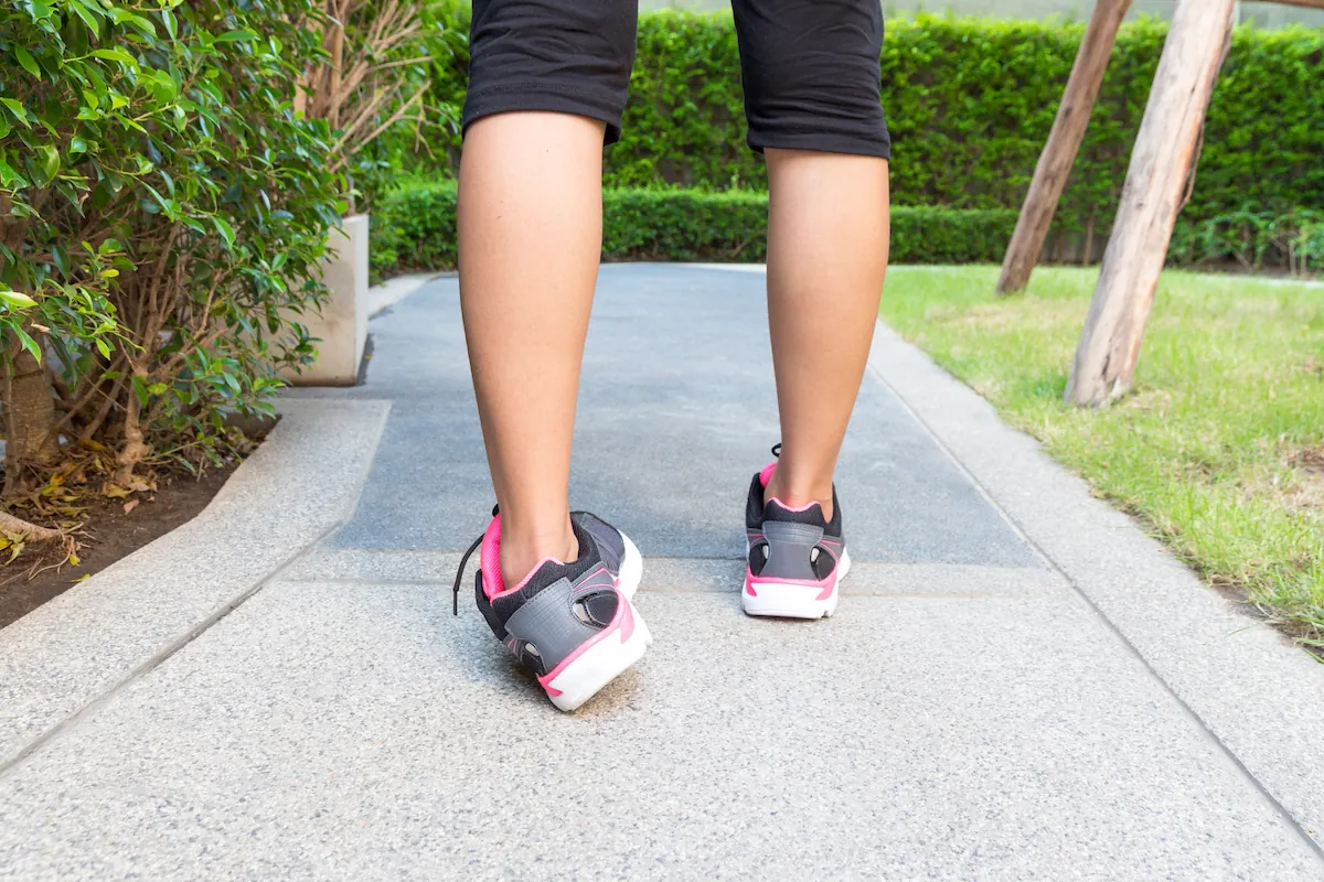 Person walking outdoors